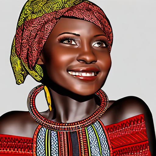 Portrait of African Woman in African clothing