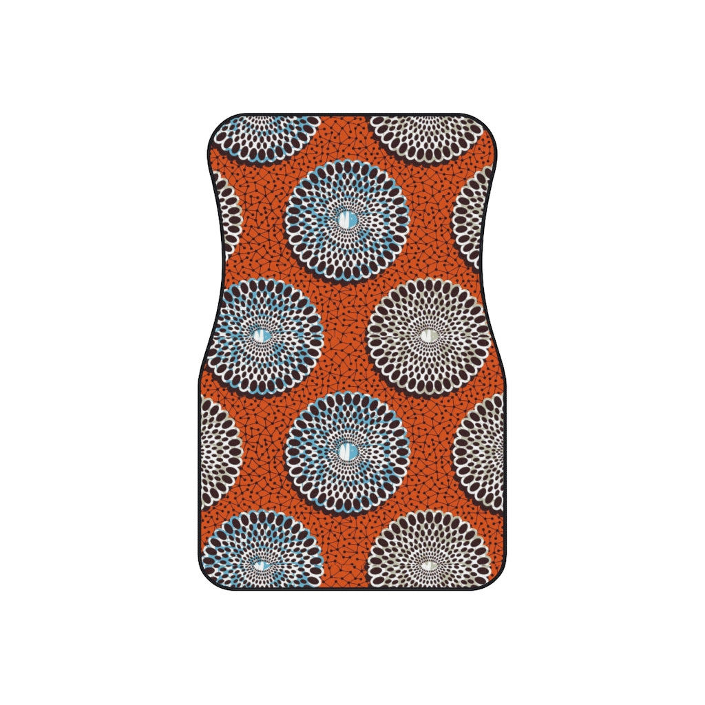 Sienna Car Mats with African Ankara prints in vibrant colors (Set of 4) Accessories Sumbu_African_Prints_and_Designs