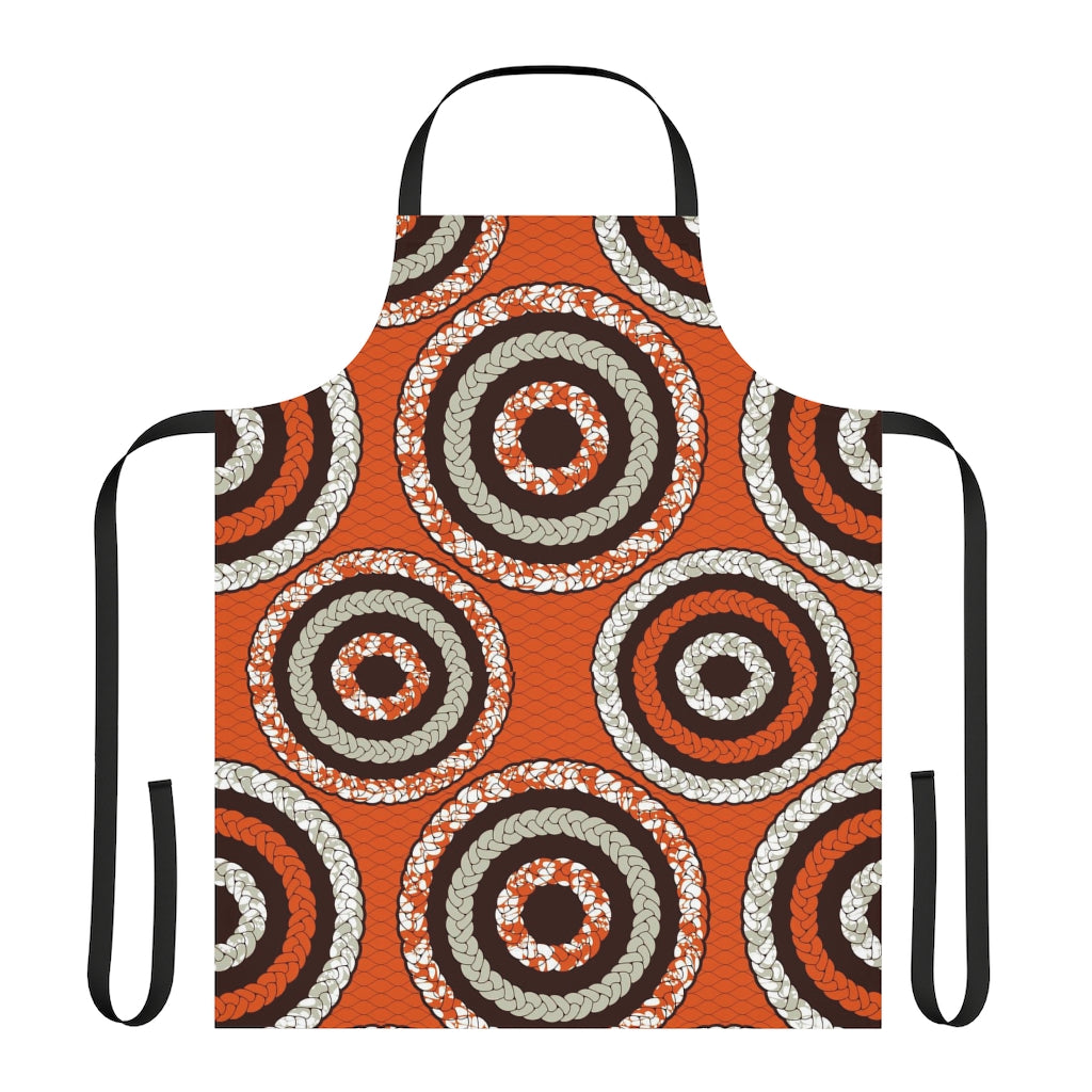 Sienna Apron with African Ankara prints in vibrant colors Sumbu_African_Prints_and_Designs