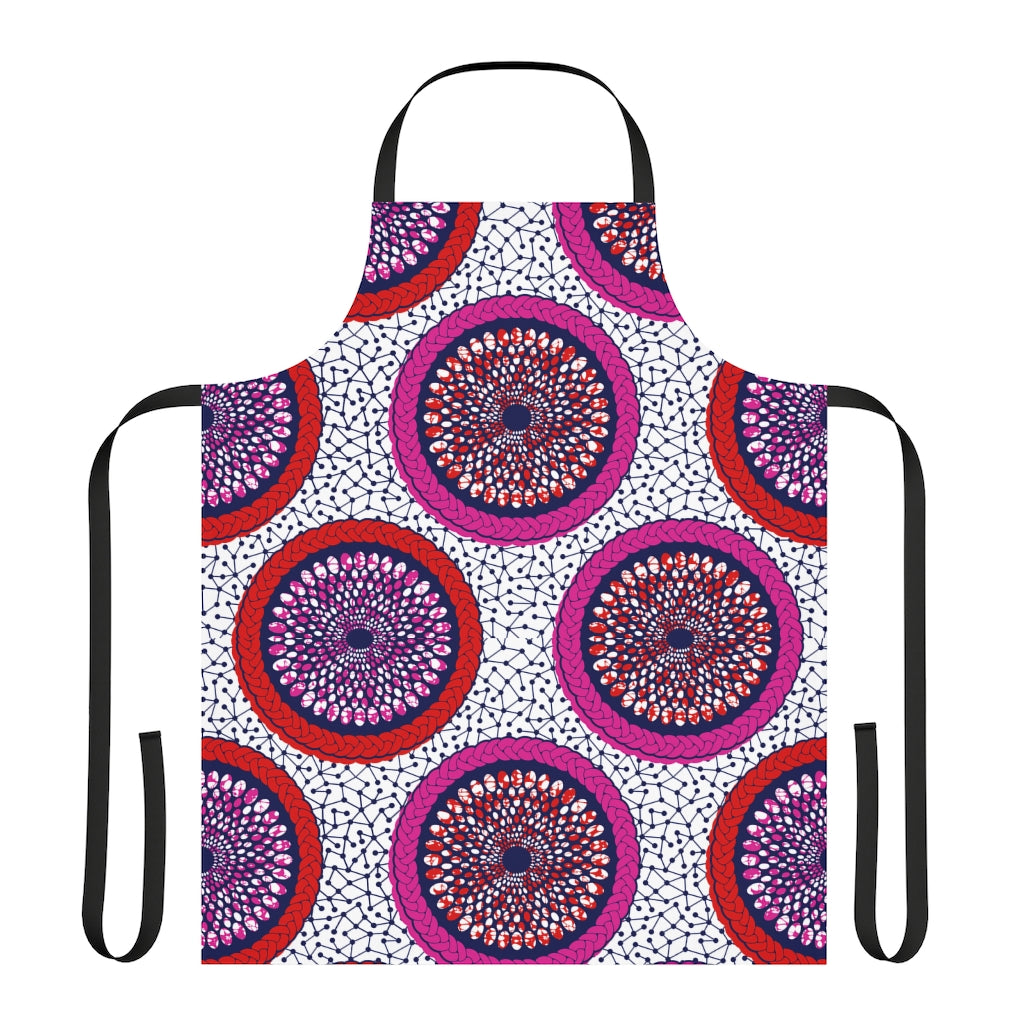 Dark Slate Gray Apron with African Ankara prints in vibrant colors Sumbu_African_Prints_and_Designs