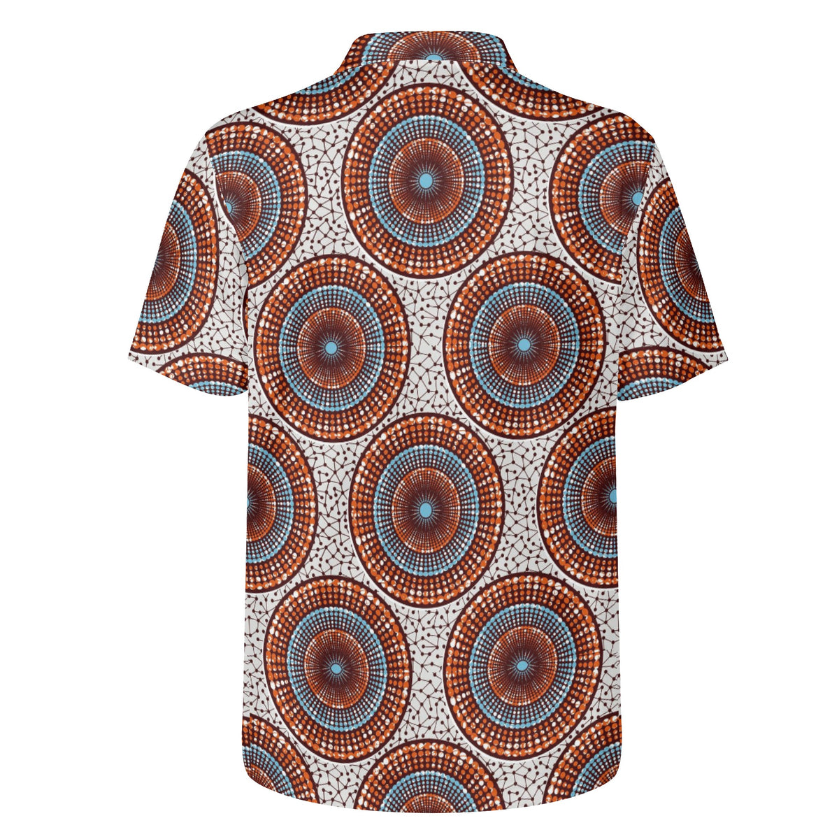 Dark Olive Green Polo Shirt with African Ankara prints in vibrant colors Sumbu_African_Prints_and_Designs