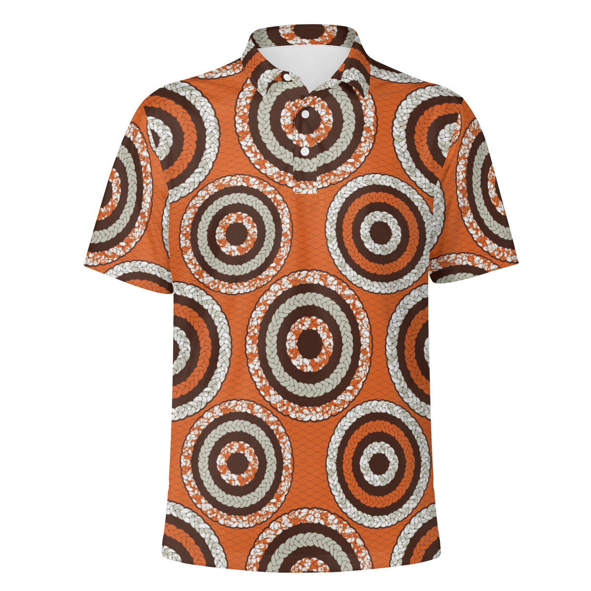 Sienna Polo Shirt with African Ankara prints in vibrant colors Sumbu_African_Prints_and_Designs