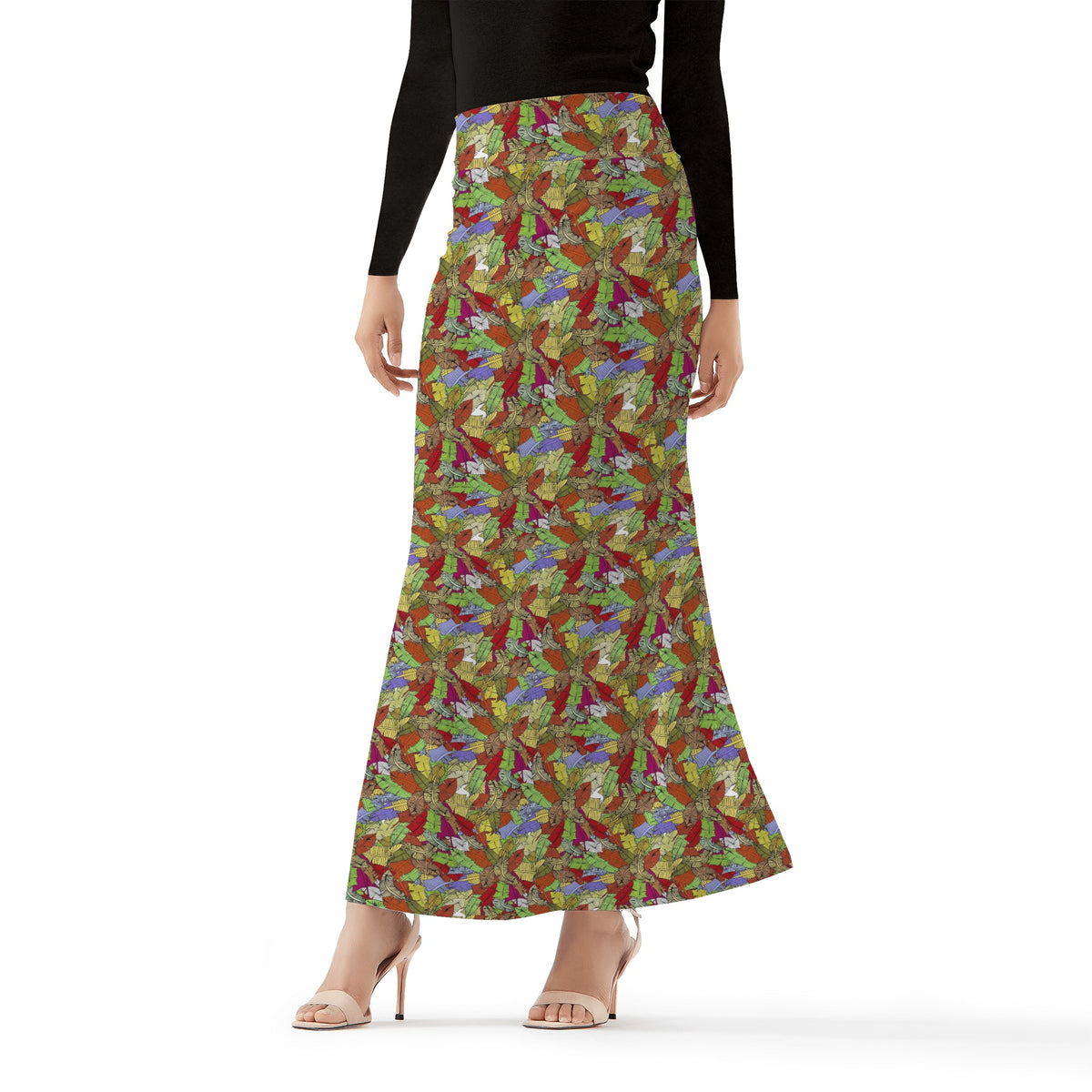 Women's Full Length Skirt in Ankara Prints Popcustoms