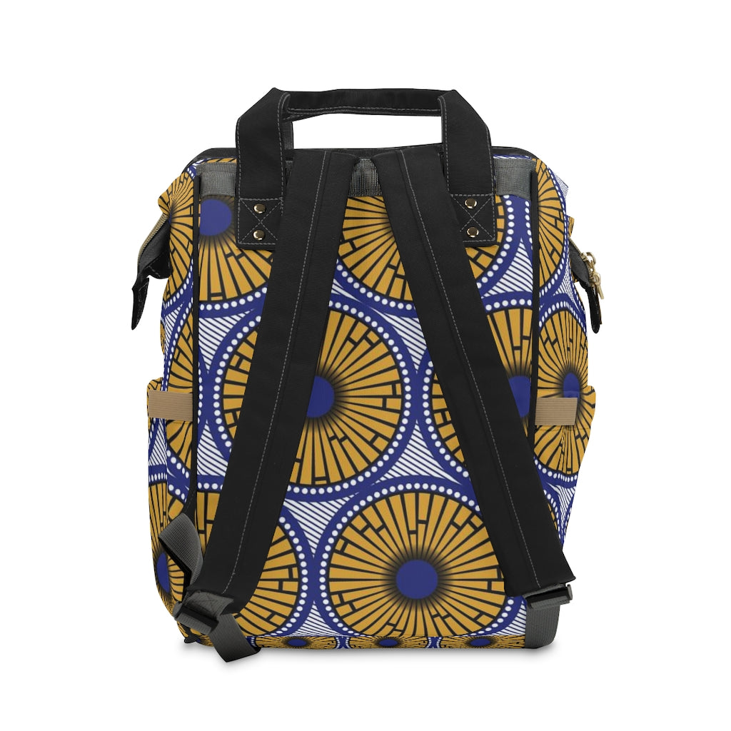 Multifunctional Diaper Backpack in African Ankara Prints Printify