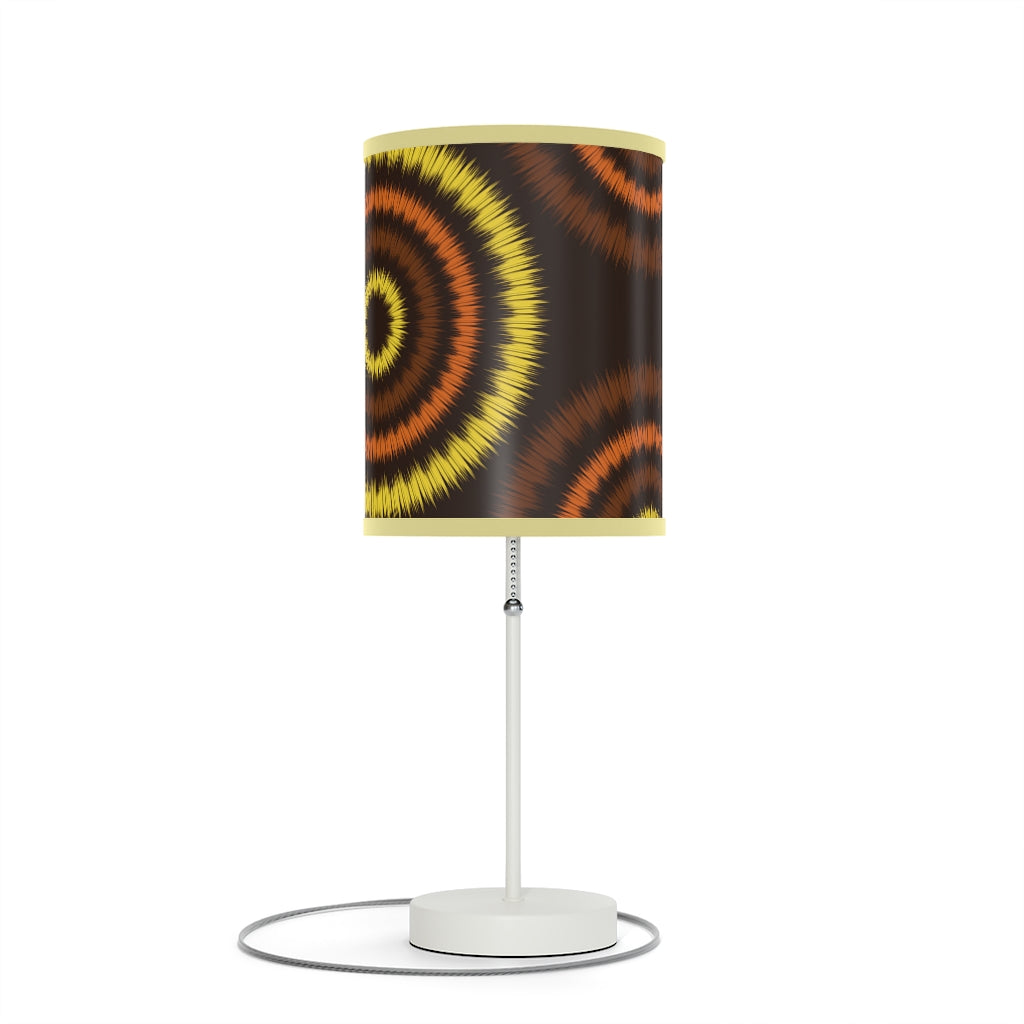 Pale Goldenrod Lamp on a Stand  with African Ankara prints in vibrant colors US|CA plug Home Decor Sumbu_African_Prints_and_Designs