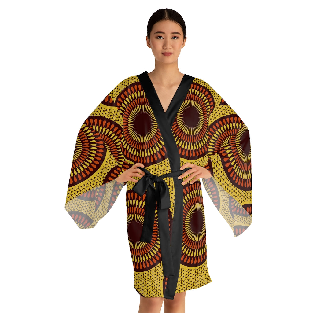 Black Kimono robes in African Ankara Prints Sumbu_African_Prints_and_Designs