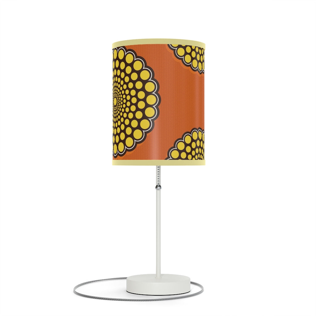 Chocolate Lamp on a Stand  with African Ankara prints in vibrant colors US|CA plug Home Decor Sumbu_African_Prints_and_Designs