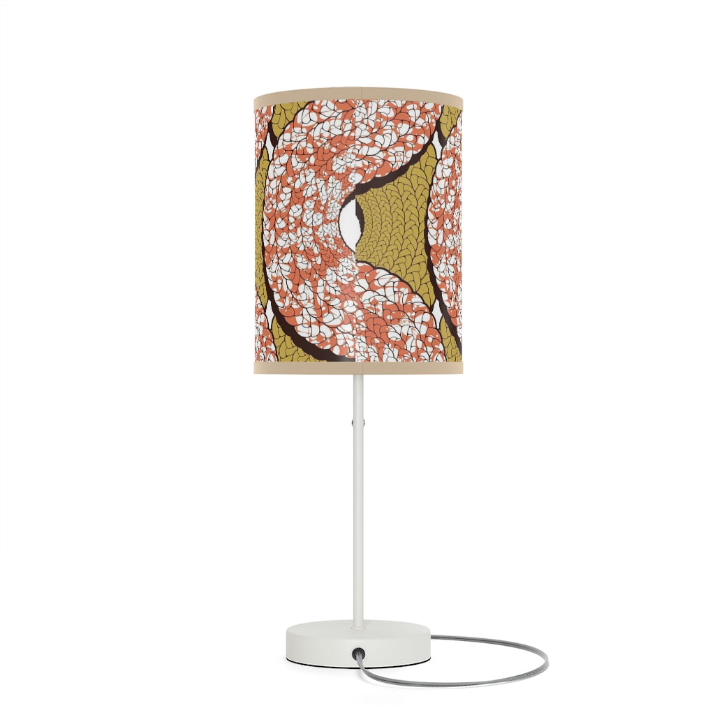Rosy Brown Lamp on a Stand  with African Ankara prints in vibrant colors US|CA plug Home Decor Sumbu_African_Prints_and_Designs
