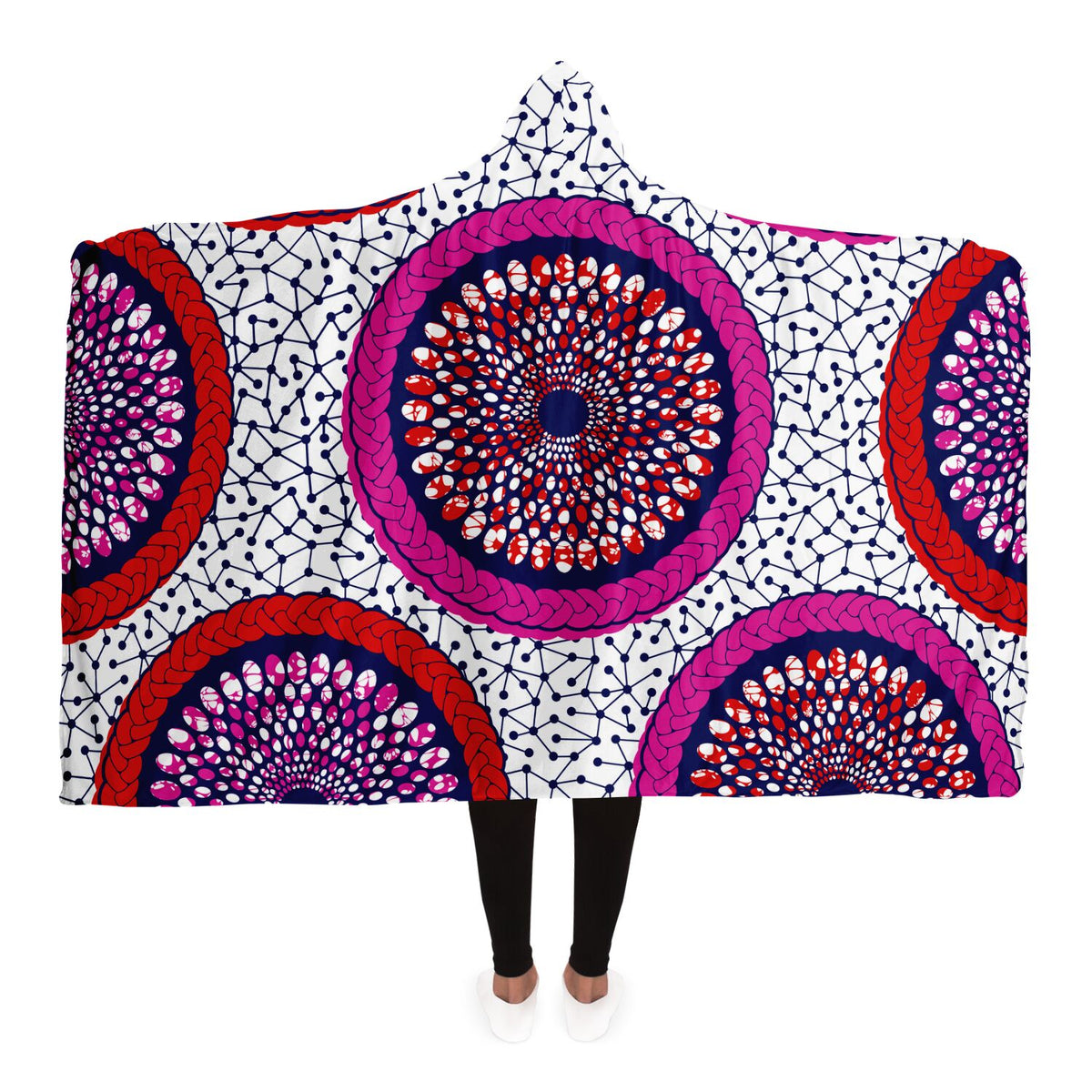 Hooded blanket with African Ankara prints Subliminator