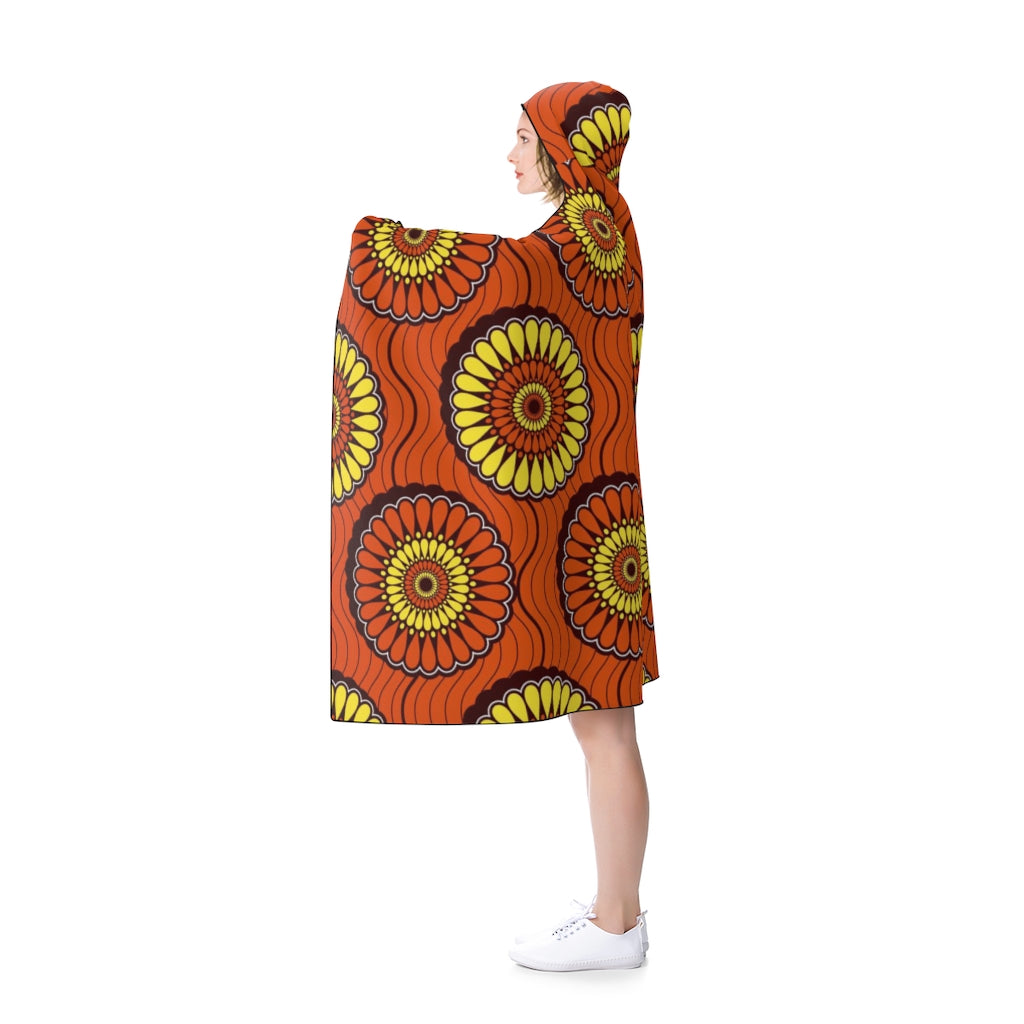 Sienna Hooded Blanket with African Ankara prints in vibrant colors All Over Prints Sumbu_African_Prints_and_Designs
