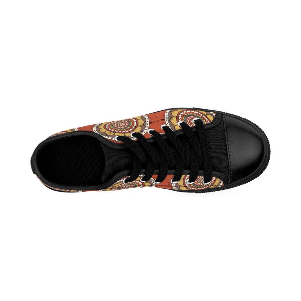 Rosy Brown Women's Sneakers with African Ankara prints in vibrant colors Shoes Sumbu_African_Prints_and_Designs