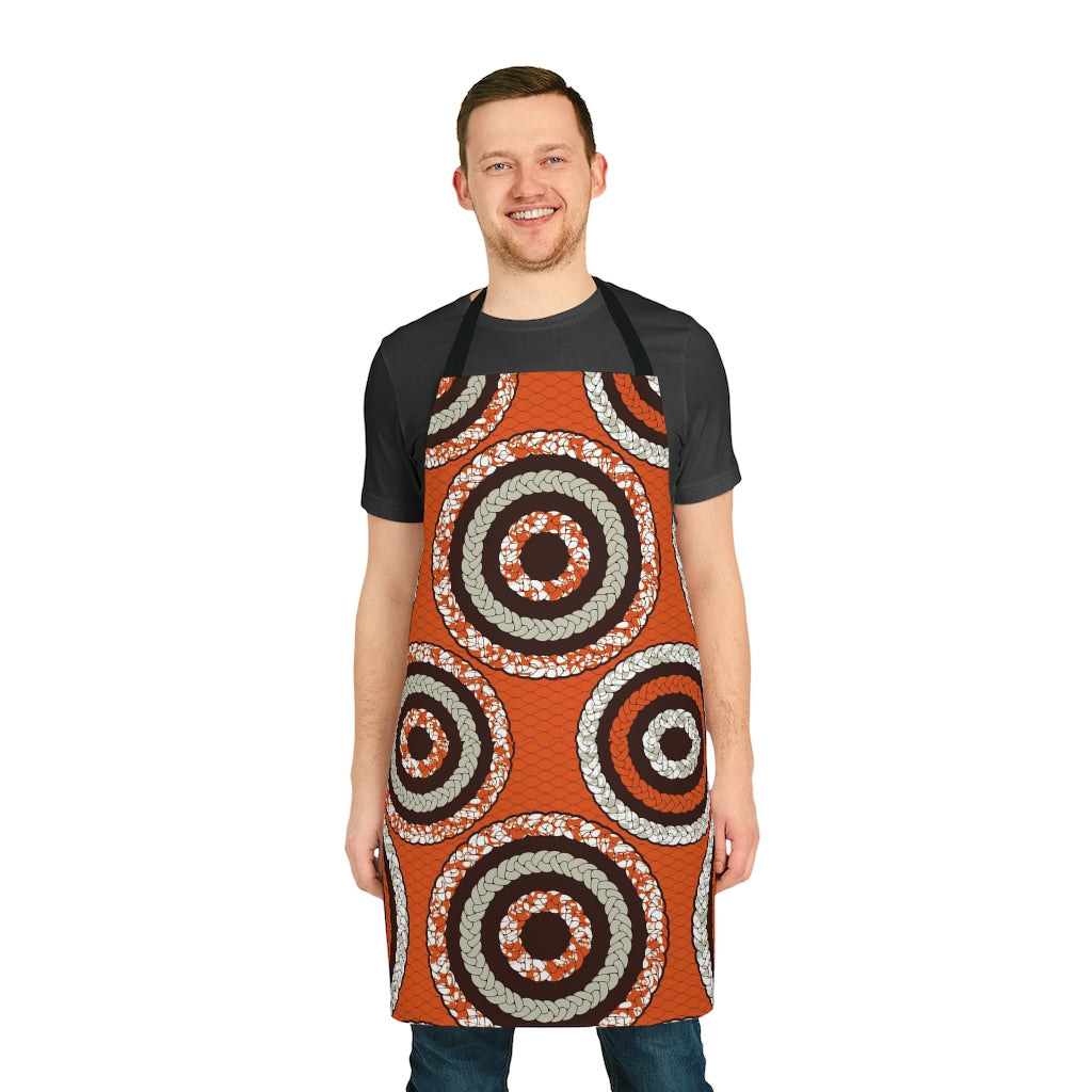 Dark Slate Gray Apron with African Ankara prints in vibrant colors Sumbu_African_Prints_and_Designs
