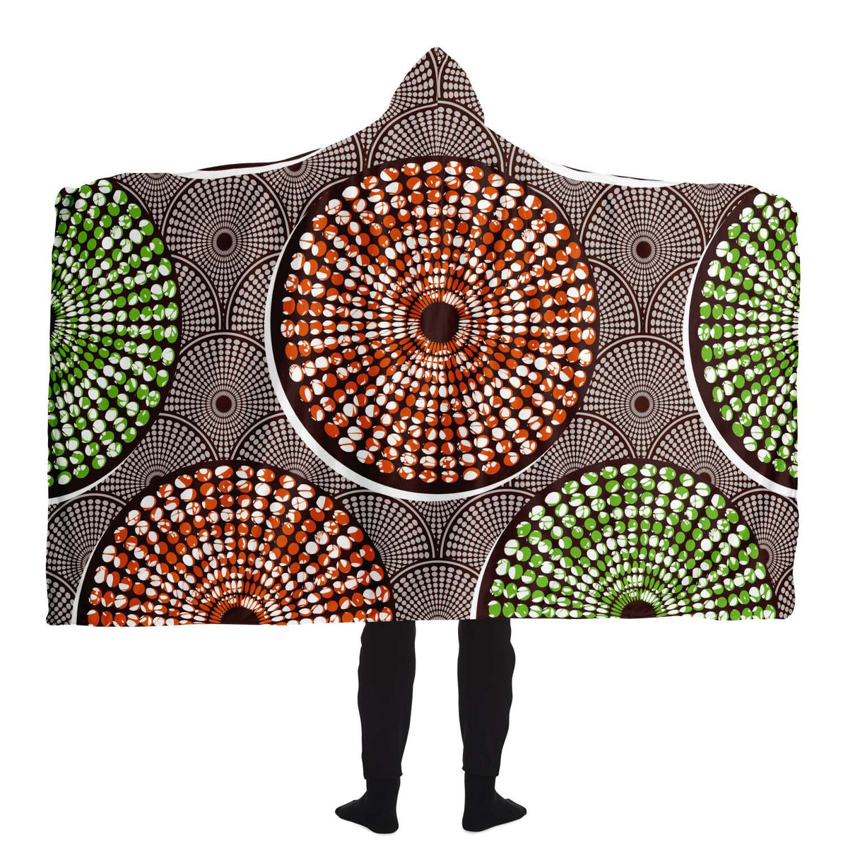 Hooded blanket with African Ankara prints Sumbu_African_Prints_and_Designs