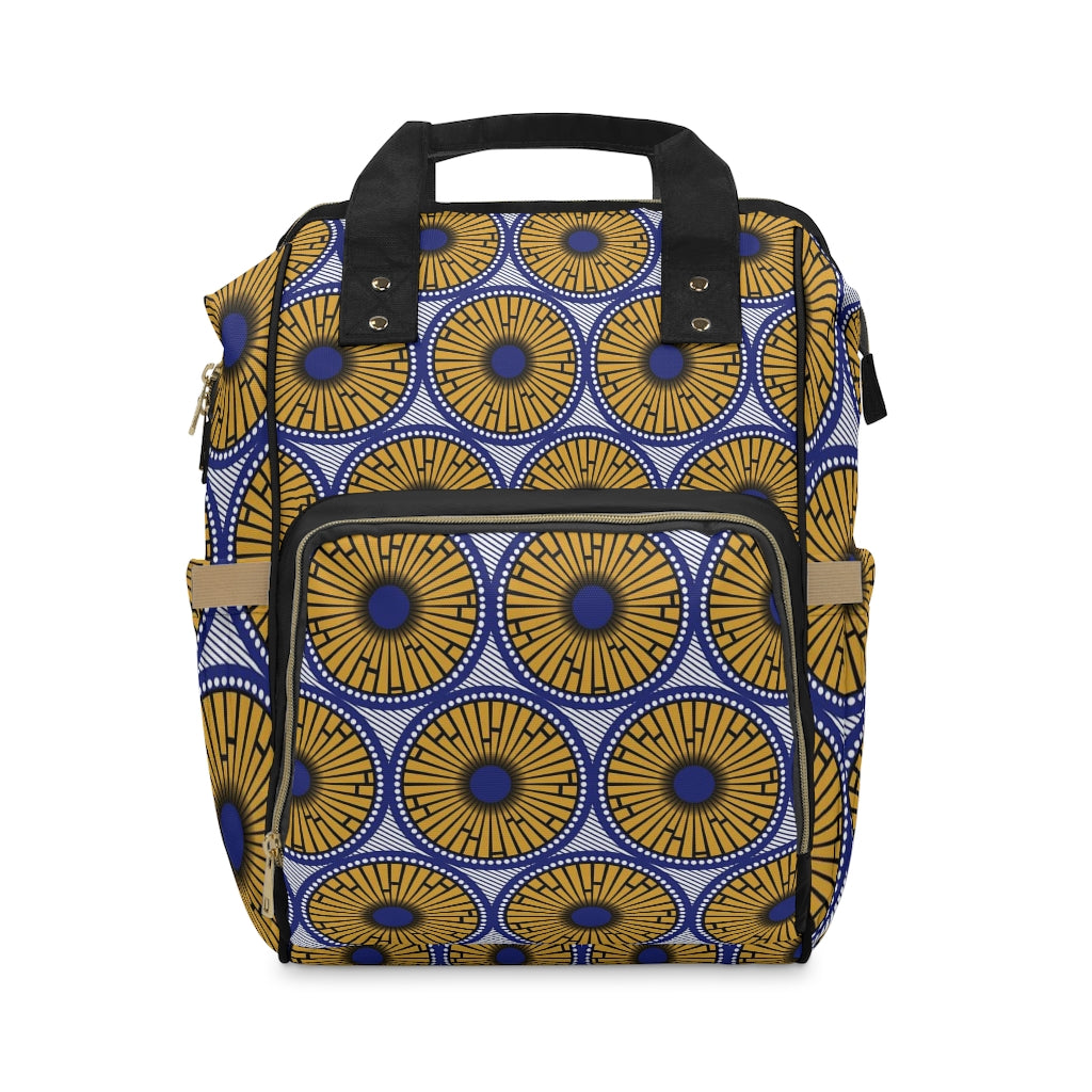 Multifunctional Diaper Backpack in African Ankara Prints Printify