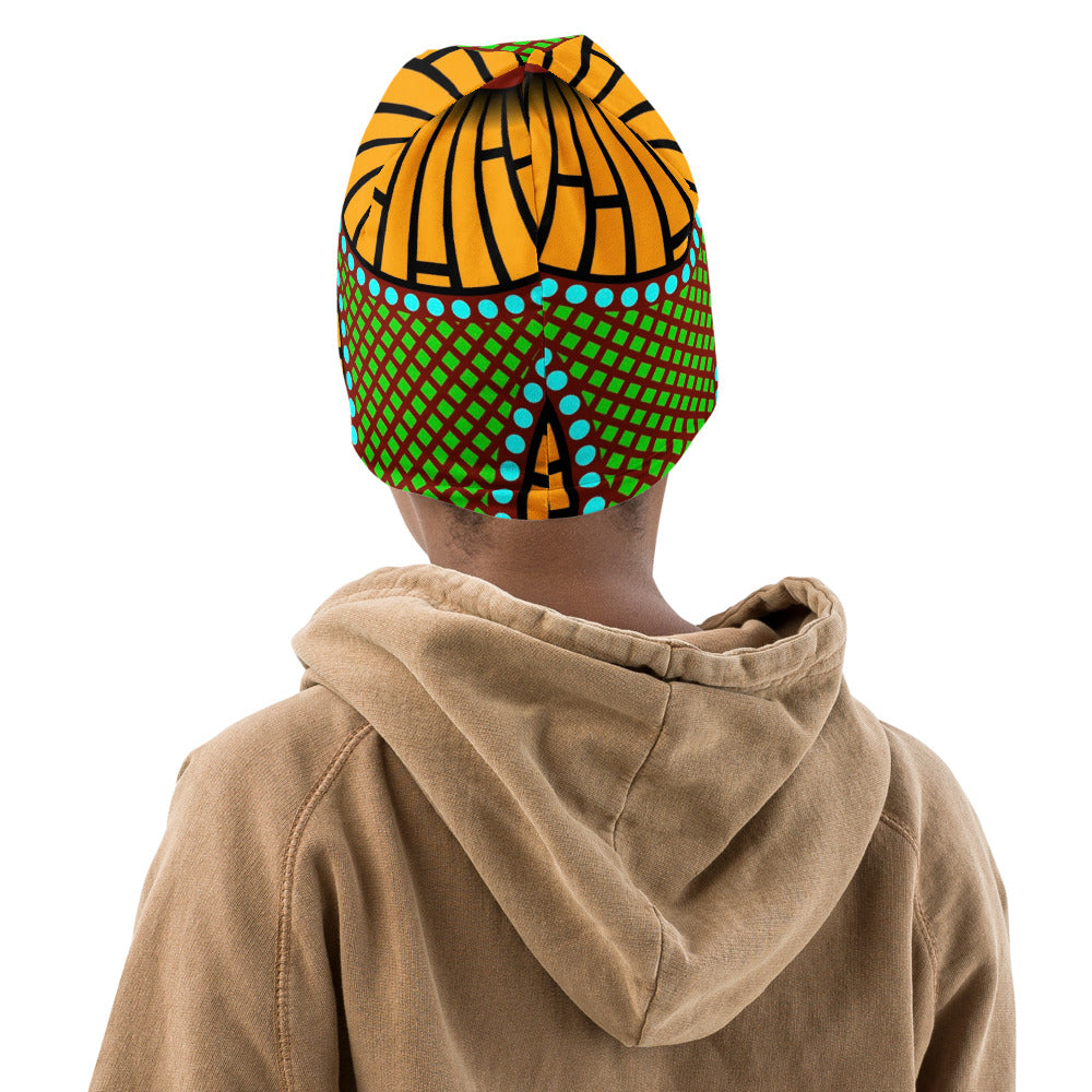 All-Over Print Kids Beanie with African fabric prints and patterns Sumbu_African_Prints_and_Designs