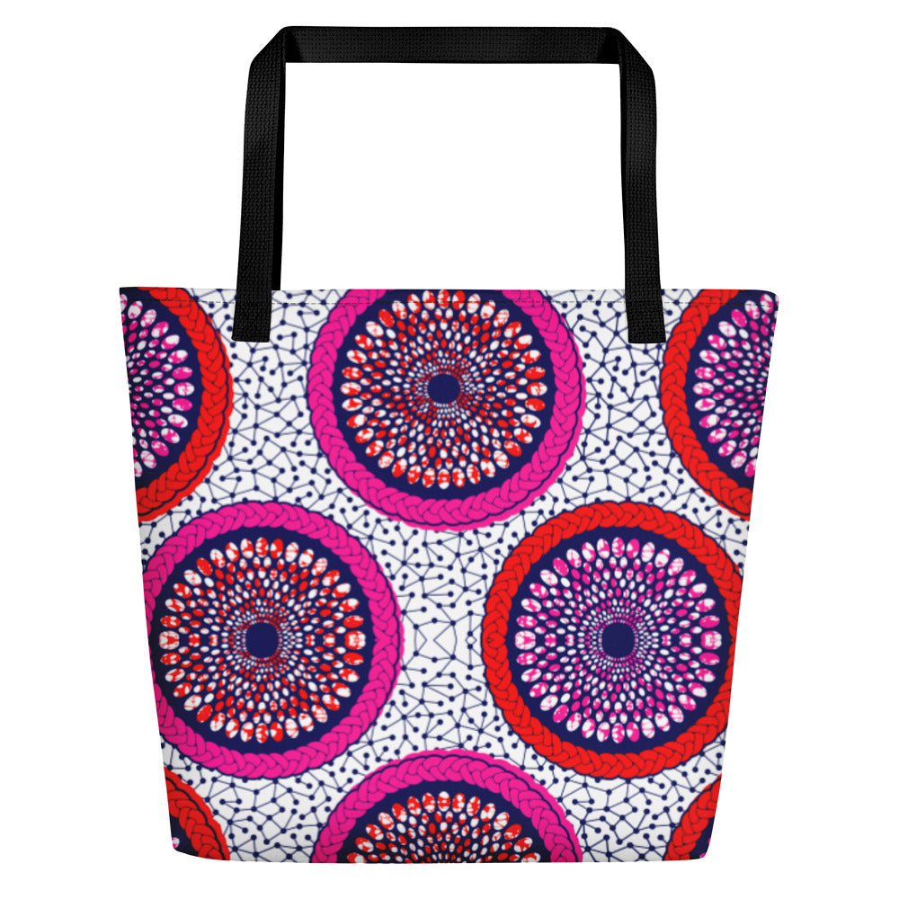 Beach Bag with African Ankara prints Sumbu_African_Prints_and_Designs