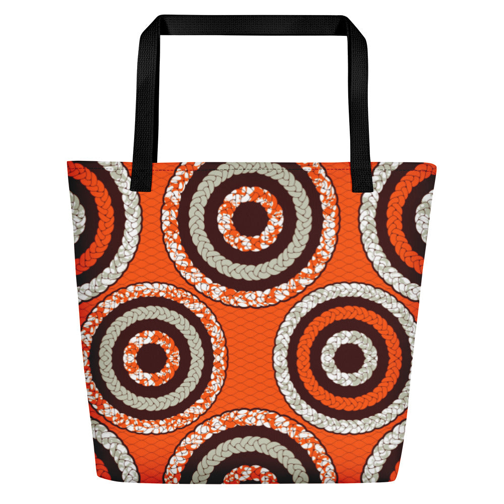 Beach Bag with African Ankara prints Sumbu_African_Prints_and_Designs