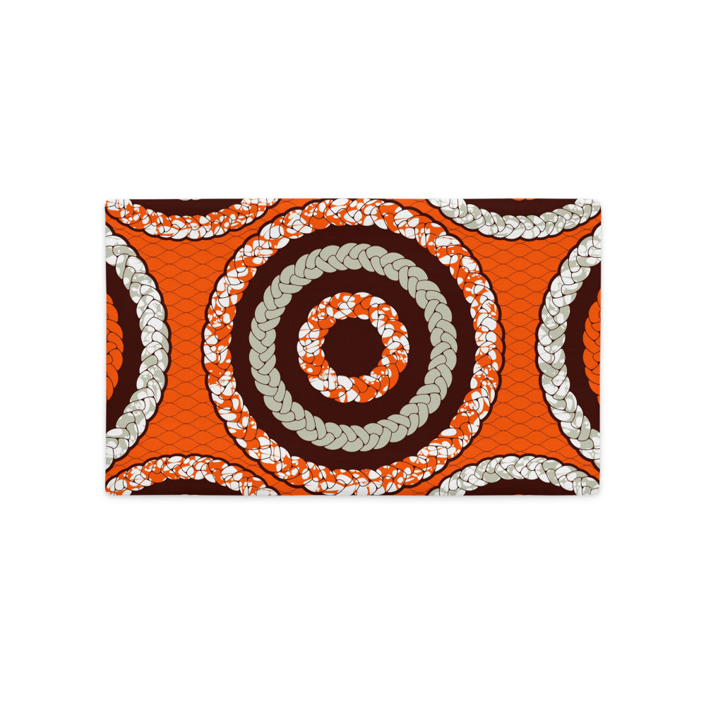 Saddle Brown Premium Pillow Case with African prints, designs and patterns Sumbu_African_Prints_and_Designs