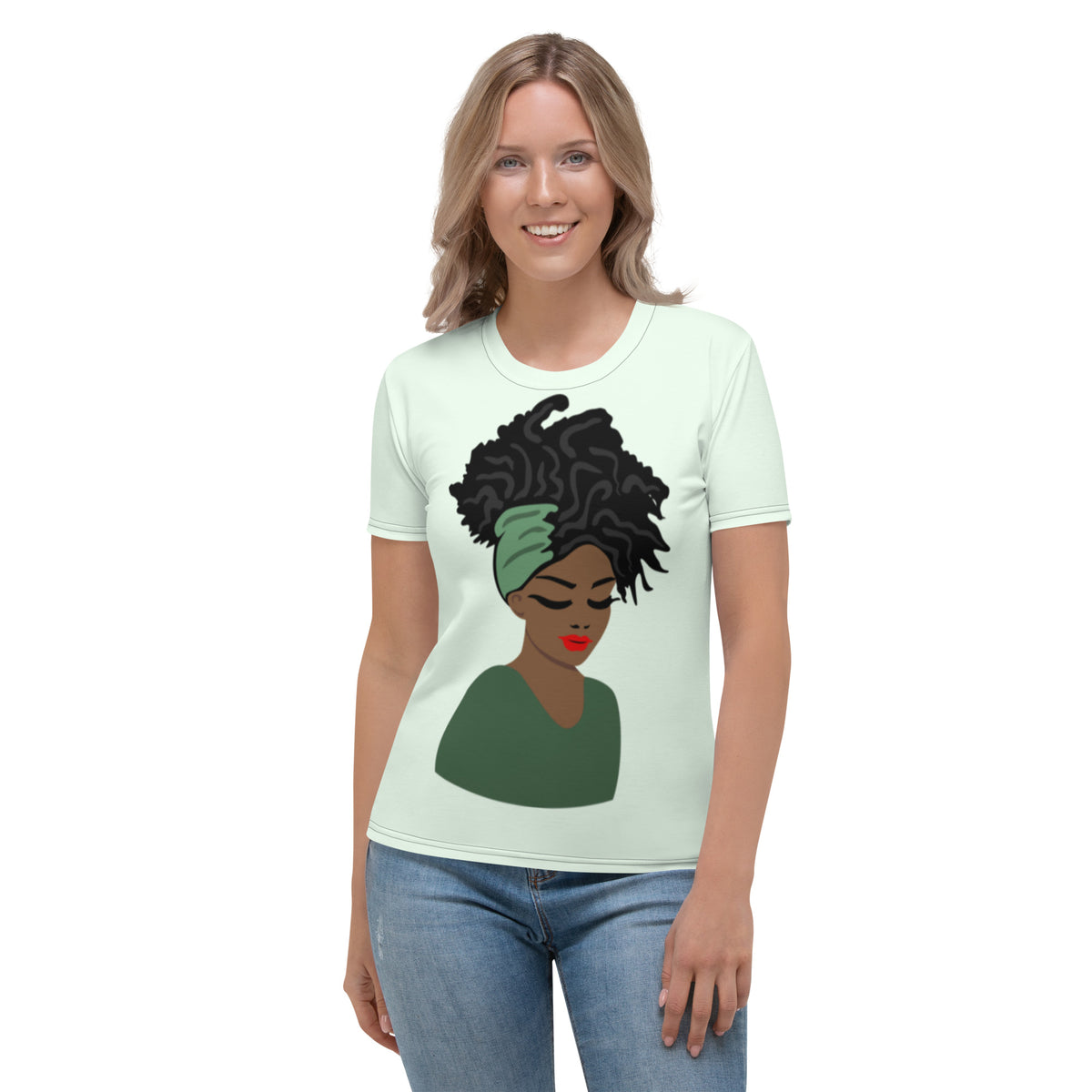 Rosy Brown Women's T-shirt Queen Nefertiti Edition Sumbu_African_Prints_and_Designs