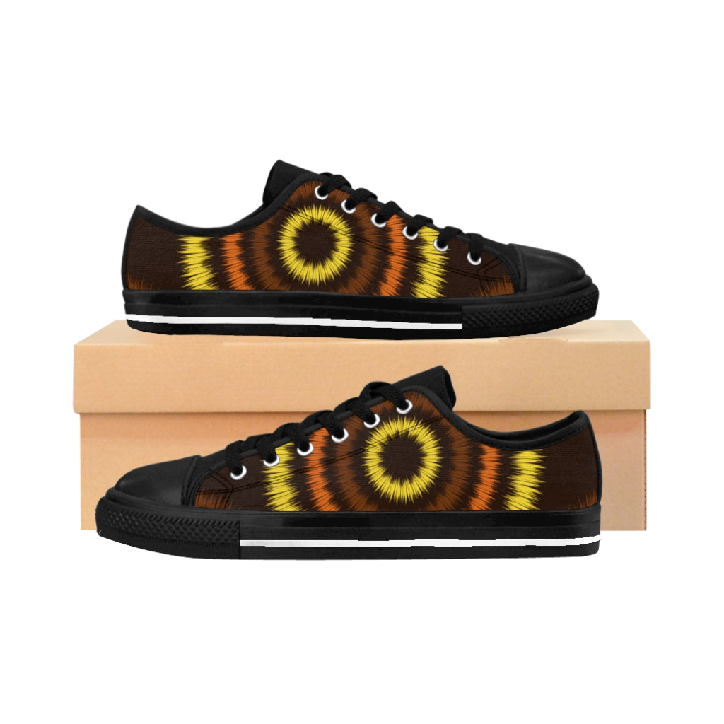 Dark Slate Gray Men's Sneakers  with African Ankara prints in vibrant colors Shoes Sumbu_African_Prints_and_Designs