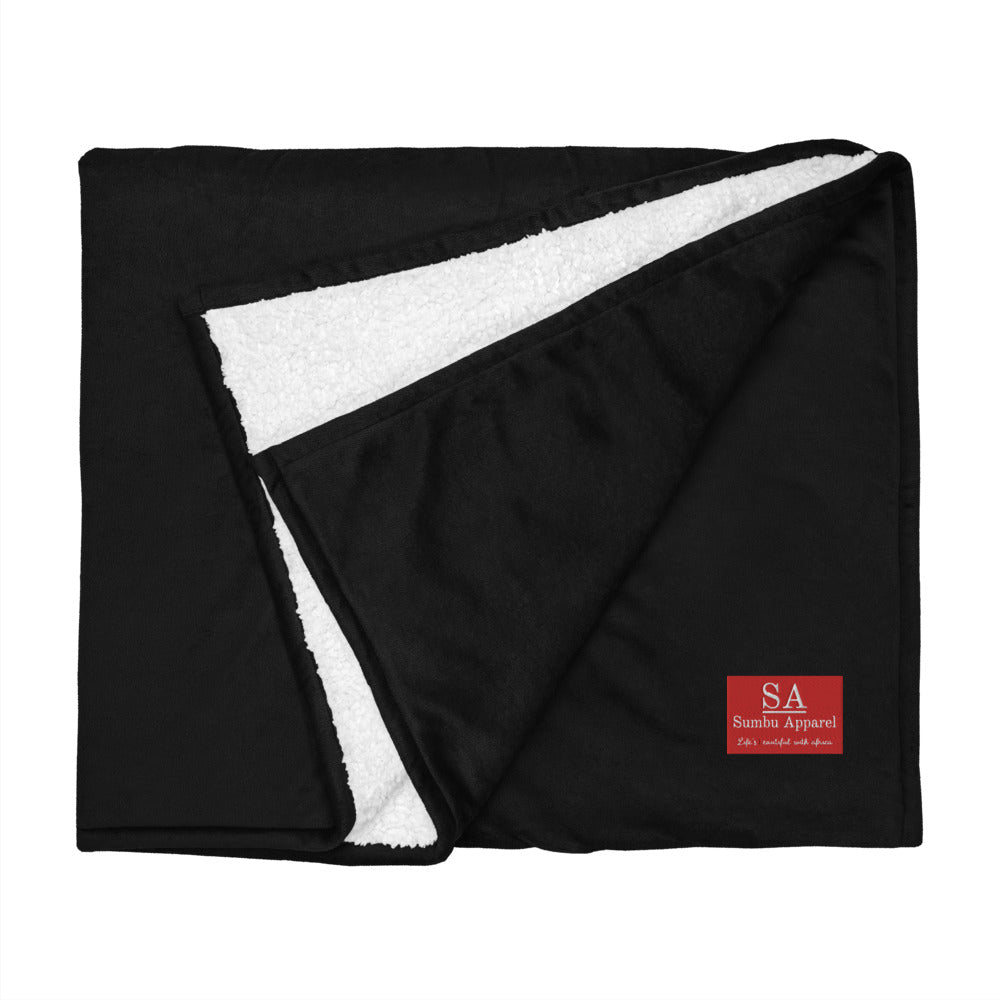 Black Premium sherpa blanket Sumbu_African_Prints_and_Designs