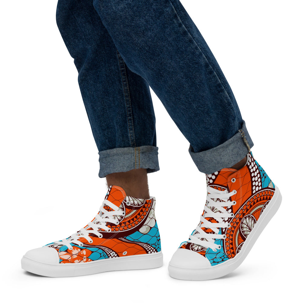 Men’s high top canvas shoes Sumbu_African_Prints_and_Designs