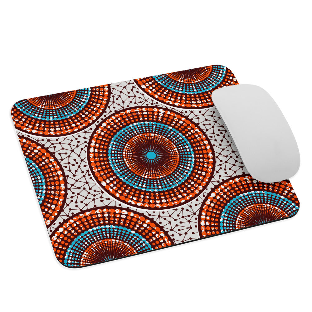 Dark Slate Gray Mouse pad with African prints, designs and patterns Sumbu_African_Prints_and_Designs