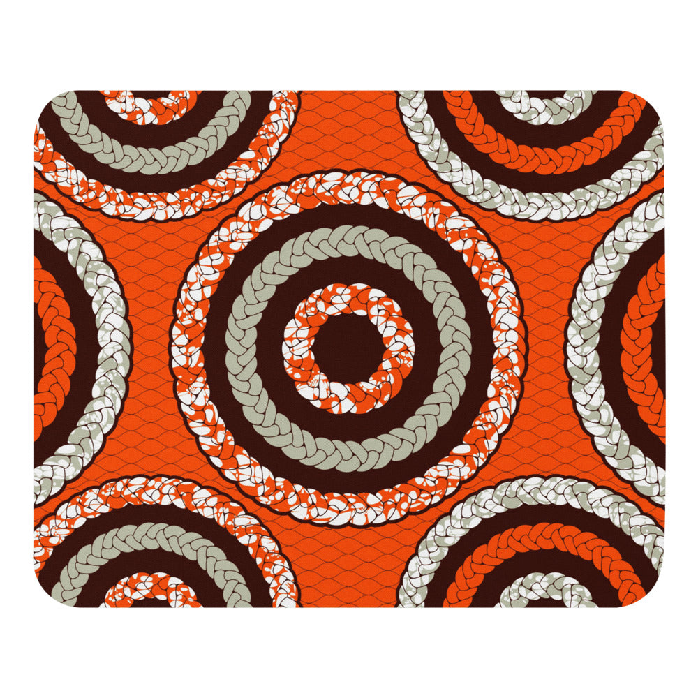 Light Gray Mouse pad with African prints, designs and patterns Sumbu_African_Prints_and_Designs