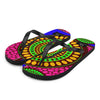 Dark Salmon Flip-Flops with African Ankara prints in vibrant colors Sumbu_African_Prints_and_Designs
