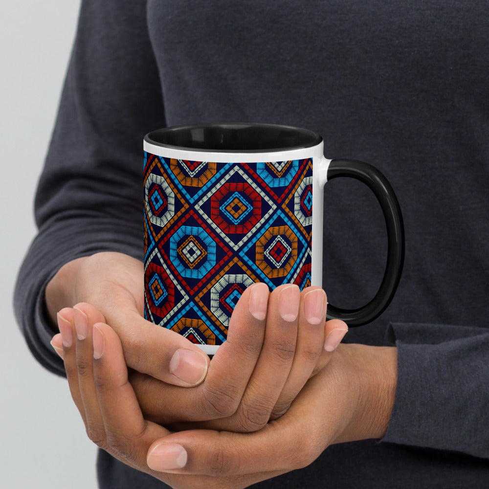 Mug with Color Inside with African fabric prints and patterns Sumbu_African_Prints_and_Designs