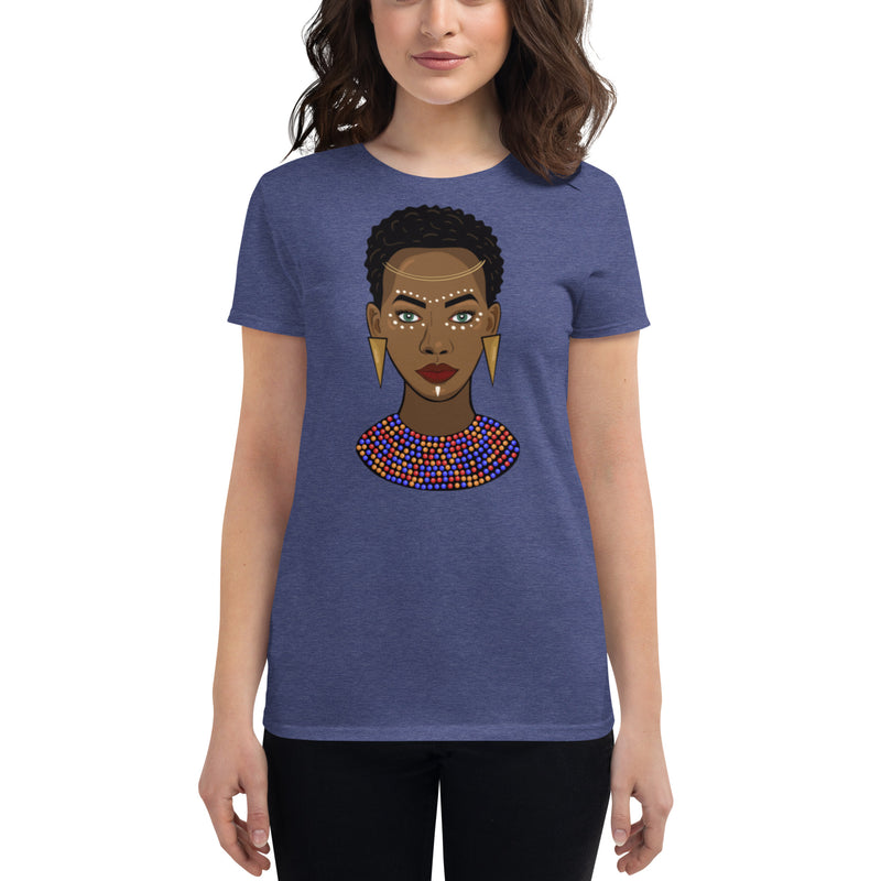 Dim Gray Women's Fashion Fit t-shirt Queen Nefertiti Edition Sumbu_African_Prints_and_Designs