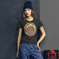 Dark Slate Gray Women's Fashion Fit t-shirt  Queen Nefertiti Edition Sumbu_African_Prints_and_Designs