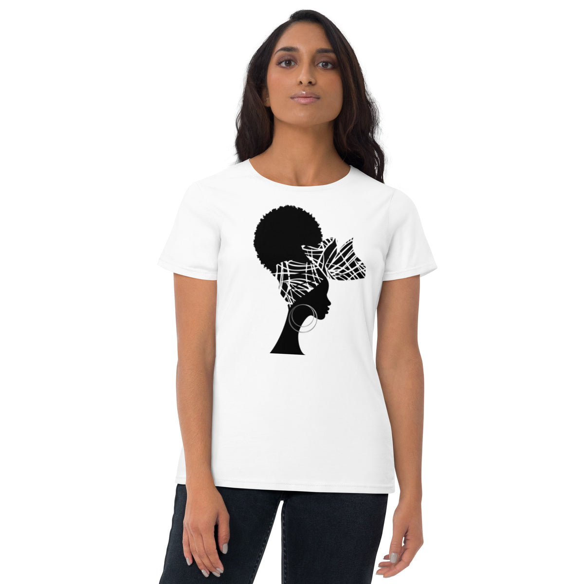 Black Women's Fashion Fit t-shirt Queen Nefertiti Edition Sumbu_African_Prints_and_Designs