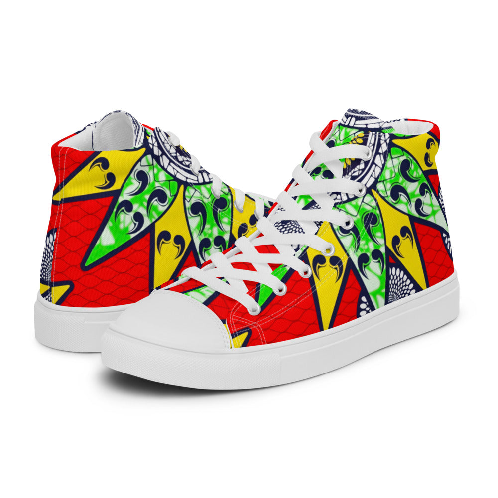 Women’s high top canvas shoes Sumbu_African_Prints_and_Designs